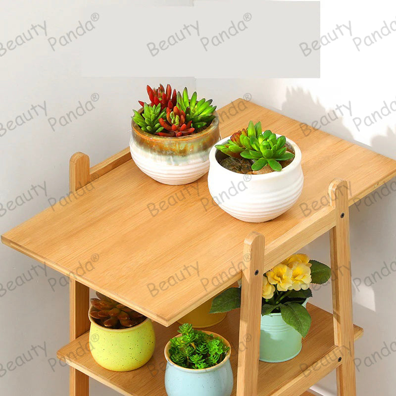 Beauty Panda Teak Wood Indoor/Outdoor Plant Stand for Home Garden Balcony Living Room Decor (BH5)