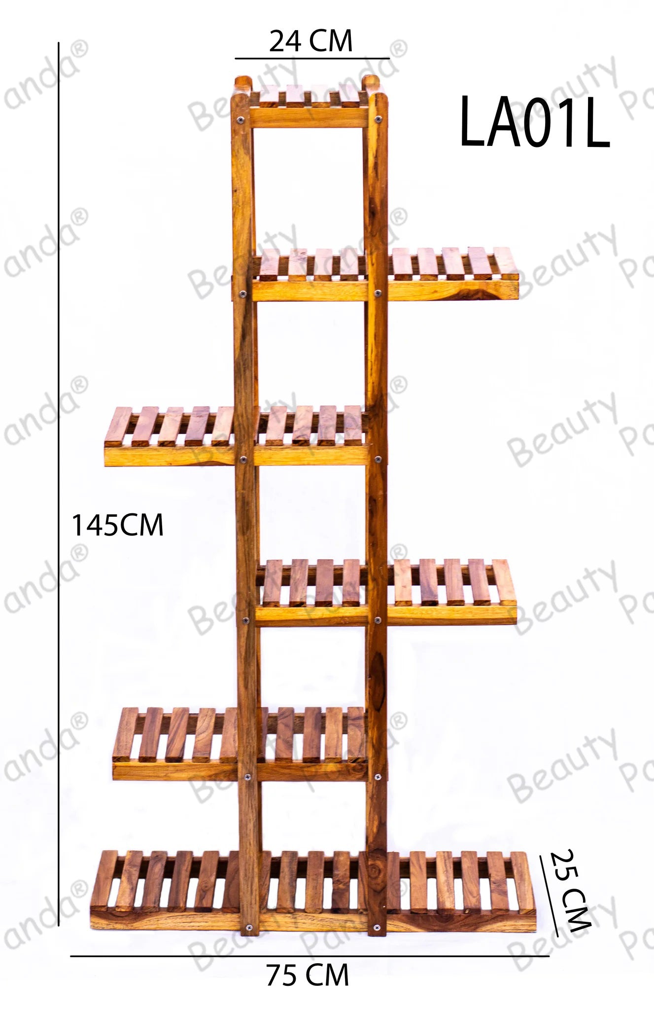 Beauty Panda Teak Wood Indoor/Outdoor Plant Stand for Home Garden Balcony Living Room Decor (114M)