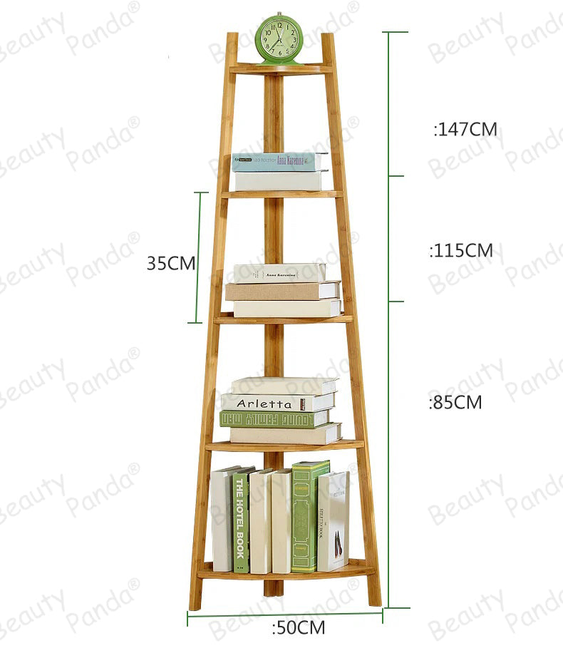 Beauty Panda Teak Wood Indoor/Outdoor Plant Stand for Home Garden Balcony Living Room Decor (CN2BK)