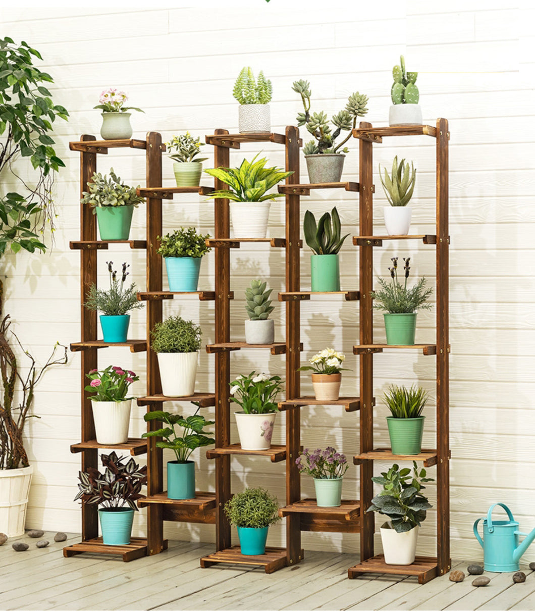 Beauty Panda® Teak Wood Multipurpose Plant Stand Indoor Outdoor Planter Display Shelving (3B23)