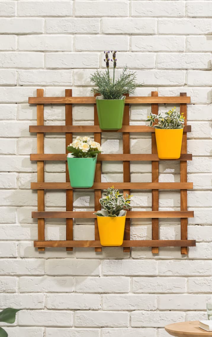 Beauty Panda® Wood Hanging Planter, Wall Planter, Plant Holder for Living Room Garden Patio Yard Balcony (HWS1)