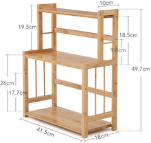 Load image into Gallery viewer, Beauty Panda Wood Spice Rack Organizer - Seasoning Organizer for Cabinet - 3 Tier Spice Shelf Teak Wooden - Stackable Free Standing Space Saving Spice Rack for Countertop , Kitchen (SP3)
