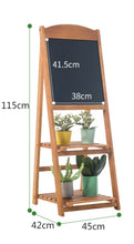 Load image into Gallery viewer, Beauty Panda Teak Wood Chalkboard Sign Free Standing Chalkboard Easel/Sturdy Sidewalk Sign Sandwich Board/Outdoor with Plant Stand and Chalk Board for Weddings &amp; More! (EAS3)
