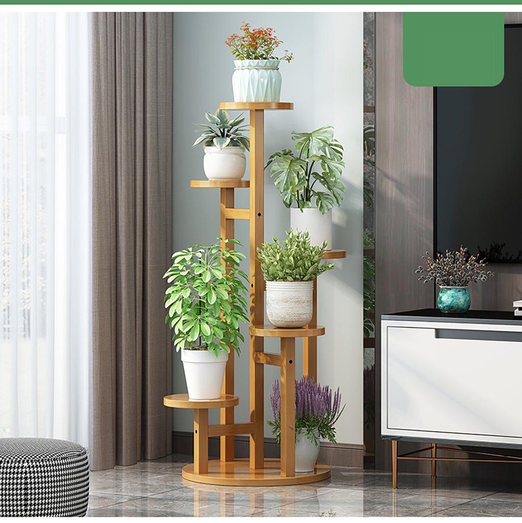 Beauty Panda Teak Wood Indoor/Outdoor Plant Stand for Home Garden Balcony Living Room Decor (TR3)