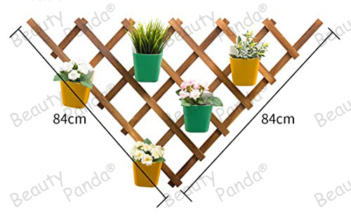 Beauty Panda® Wood Hanging Planter, Wall Planter, Plant Holder for Living Room Garden Patio Yard Balcony (HWV1)