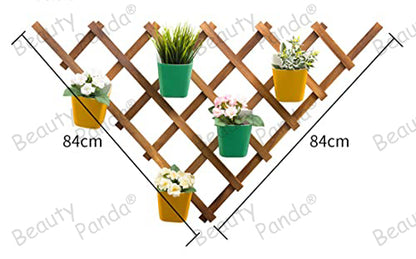 Beauty Panda® Wood Hanging Planter, Wall Planter, Plant Holder for Living Room Garden Patio Yard Balcony (HWV1)