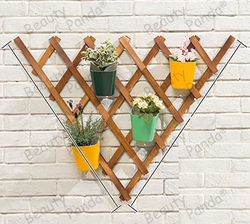 Beauty Panda® Wood Hanging Planter, Wall Planter, Plant Holder for Living Room Garden Patio Yard Balcony (HWV1)
