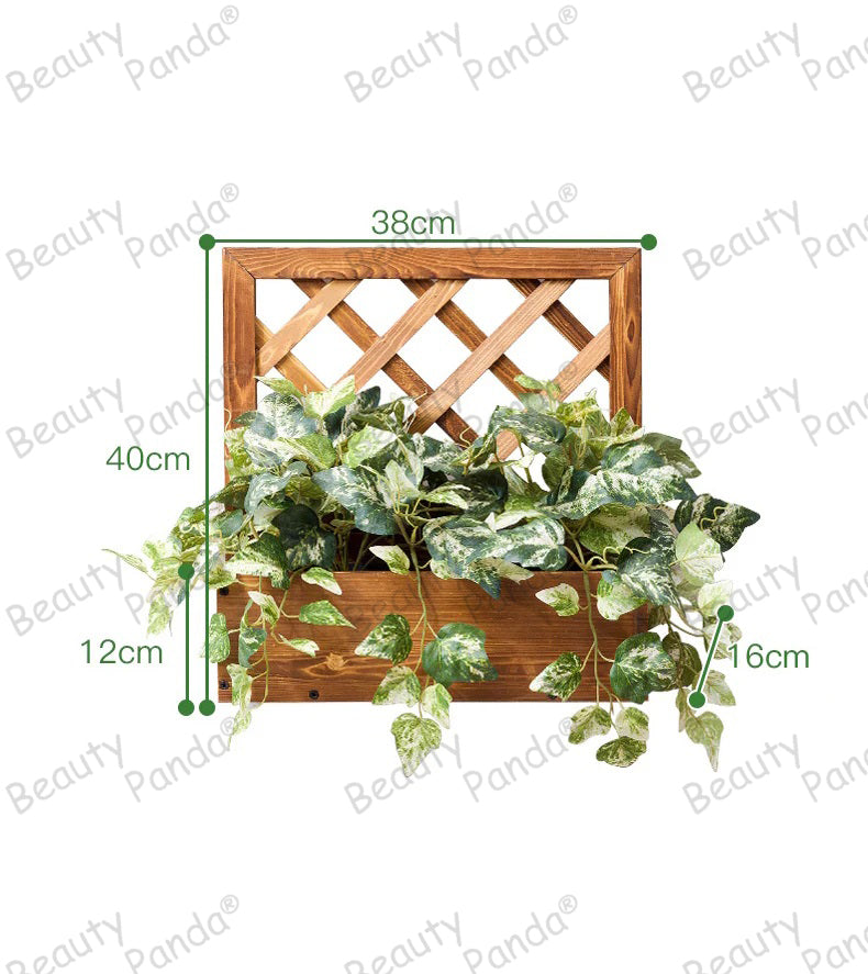 Beauty Panda®Teak Wood Plant Stand Indoor Outdoor, Hanging Plant Shelf for Living Room Garden Patio Yard Balcony (HW3)