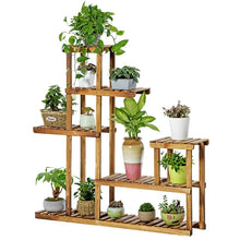 Load image into Gallery viewer, Beauty Panda® Teak Wood Multipurpose Plant Stand Indoor Outdoor Planter Display Shelving (60F)
