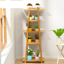 Load image into Gallery viewer, Beauty Panda Teak Wood Indoor/Outdoor Plant Stand for Home Garden Balcony Living Room Decor (BH5)
