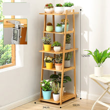 Load image into Gallery viewer, Beauty Panda Teak Wood Indoor/Outdoor Plant Stand for Home Garden Balcony Living Room Decor (BH5)

