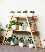 Load image into Gallery viewer, Beauty Panda Teak wood Plant/Flower Stand Rack for Indoors Balcony Terrace Garden (A3)
