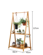 Load image into Gallery viewer, Beauty Panda Teak wood Plant/Flower Stand Rack for Indoors Balcony Terrace Garden (AS2)
