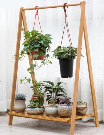 Beauty Panda Teak wood Plant/Flower Stand Rack for Indoors Balcony Terrace Garden(AS1)