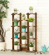 Load image into Gallery viewer, Beauty Panda® Teak Wood Multipurpose Plant Stand Indoor Outdoor Planter Display Shelving (3B11)
