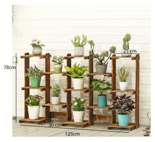 Load image into Gallery viewer, Beauty Panda® Teak Wood Multipurpose Plant Stand Indoor Outdoor Planter Display Shelving (3B13)
