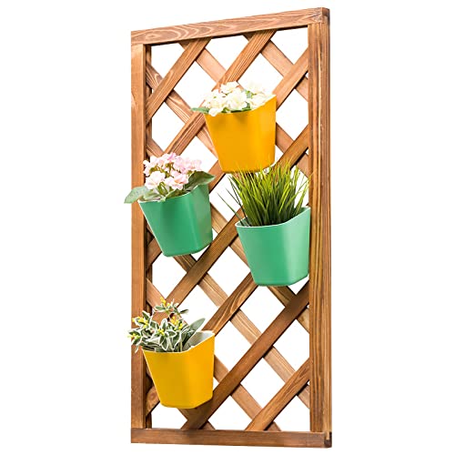Beauty Panda® Wood Hanging Planter, Wall Planter, Plant Holder for Living Room Garden Patio Yard Balcony (HWL1)