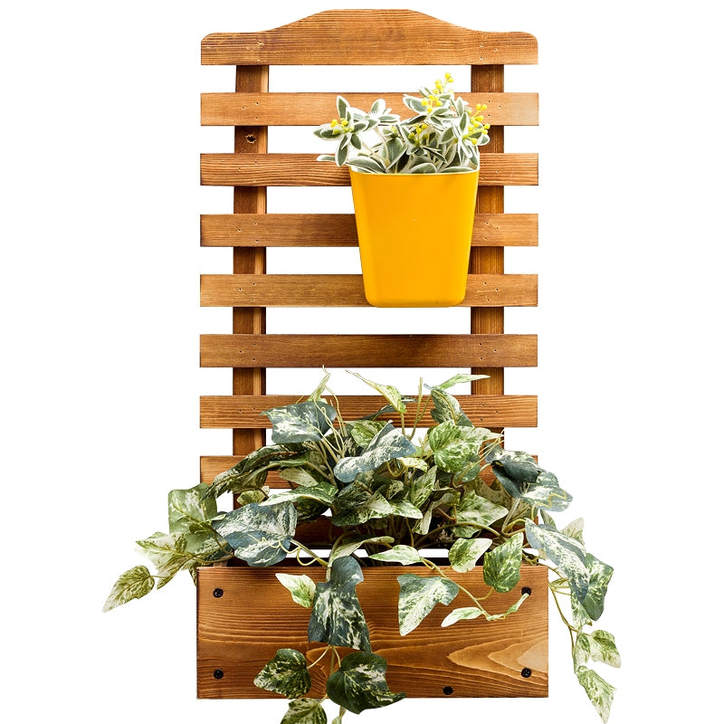 Beauty Panda®Teak Wood Plant Stand Indoor Outdoor, Hanging Plant Shelf for Living Room Garden Patio Yard Balcony (HS1)