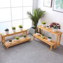 Load image into Gallery viewer, Beauty Panda Teak Wood Indoor/Outdoor Plant Stand for Home Garden Balcony Living Room Decor (BN02SET)
