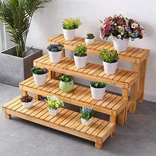 Load image into Gallery viewer, Beauty Panda Teak Wood Indoor/Outdoor Plant Stand for Home Garden Balcony Living Room Decor (BN02SET)
