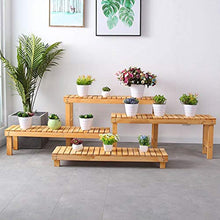 Load image into Gallery viewer, Beauty Panda Teak Wood Indoor/Outdoor Plant Stand for Home Garden Balcony Living Room Decor (BN02SET)
