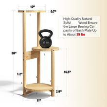 Load image into Gallery viewer, Beauty Panda Teak Wood Indoor/Outdoor Plant Stand for Home Garden Balcony Living Room Decor (TR1)

