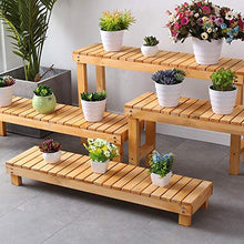 Load image into Gallery viewer, Beauty Panda Teak Wood Indoor/Outdoor Plant Stand for Home Garden Balcony Living Room Decor (BN02SET)
