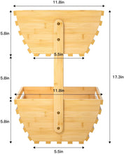 Load image into Gallery viewer, Beauty Panda Wooden 3 Layer Fruit and Vegetable Stand Basket Storage Rack (FT04, S)
