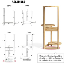 Load image into Gallery viewer, Beauty Panda Teak Wood Indoor/Outdoor Plant Stand for Home Garden Balcony Living Room Decor (TR1)
