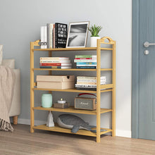 Load image into Gallery viewer, Beauty Panda Teak Wood Shoe Rack 5-Tier Shoe Storage Organizer Entryway Shoe Shelf (SH11T5)
