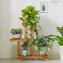 Load image into Gallery viewer, Beauty Panda Teak Wood Indoor/Outdoor Plant Stand for Home Garden Balcony Living Room Decor (S15)
