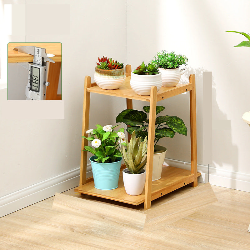 Beauty Panda Teak Wood Indoor/Outdoor Plant Stand for Home Garden Balcony Living Room Decor (BH2)
