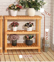 Load image into Gallery viewer, Beauty Panda Teak Wood Indoor/Outdoor Plant Stand for Home Garden Balcony Living Room Decor (BN13)
