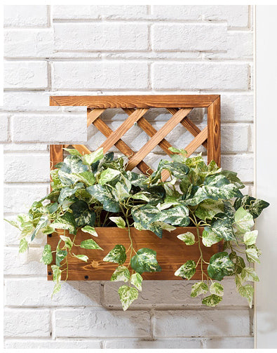 Beauty Panda®Teak Wood Plant Stand Indoor Outdoor, Hanging Plant Shelf for Living Room Garden Patio Yard Balcony (HW1)