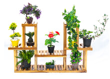 Load image into Gallery viewer, Beauty Panda Teak Wood Indoor/Outdoor Plant Stand for Home Garden Balcony Living Room Decor (RL105)
