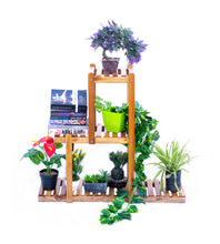 Load image into Gallery viewer, Beauty Panda® Teak Wood Multipurpose Plant Stand Indoor Outdoor Planter Display Shelving (LA01S)
