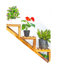 Load image into Gallery viewer, Beauty Panda Teak Wood Indoor/Outdoor Plant Stand for Home Garden Balcony Living Room Decor (SQ01)
