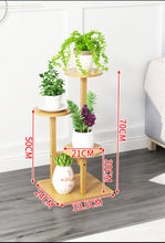 Load image into Gallery viewer, Beauty Panda Teak Wood Indoor/Outdoor Plant Stand for Home Garden Balcony Living Room Decor (TR33)
