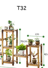 Load image into Gallery viewer, Beauty Panda Teak Wood Indoor/Outdoor Plant Stand for Home Garden Balcony Living Room Decor (T32)
