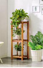 Load image into Gallery viewer, Beauty Panda Teak Wood Indoor/Outdoor Plant Stand for Home Garden Balcony Living Room Decor (T3)
