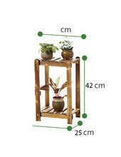 Load image into Gallery viewer, Beauty Panda Teak Wood Indoor/Outdoor Plant Stand for Home Garden Balcony Living Room Decor (T2)
