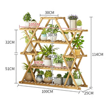 Load image into Gallery viewer, Beauty Panda® Teak Wood Multipurpose Plant Stand Indoor Outdoor Planter Display Shelving (114L)
