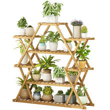 Load image into Gallery viewer, Beauty Panda® Teak Wood Multipurpose Plant Stand Indoor Outdoor Planter Display Shelving (114L)
