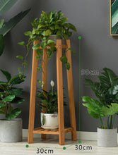 Load image into Gallery viewer, Beauty Panda Teak Wood Indoor/Outdoor Plant Stand for Home Garden Balcony Living Room Decor (ST8L)
