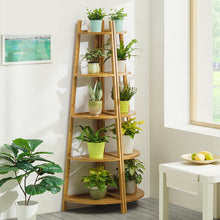 Load image into Gallery viewer, Beauty Panda Teak Wood Indoor/Outdoor Plant Stand for Home Garden Balcony Living Room Decor (CN2BK)
