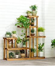 Load image into Gallery viewer, Beauty Panda® Teak Wood Multipurpose Plant Stand Indoor Outdoor Planter Display Shelving (60F)
