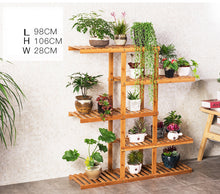 Load image into Gallery viewer, Beauty Panda Teak Wood Indoor/Outdoor Plant Stand for Home Garden Balcony Living Room Decor (LA02L)
