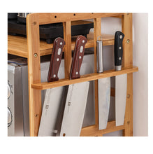 Load image into Gallery viewer, Beauty Panda® TeakWood 1 Tire Multipurpose Stand for Kitchen Storage, Microwave, OTG OvenRack, Office Organizer, Bookshelf Utensil Kitchen Rack (KT01)
