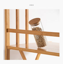 Load image into Gallery viewer, Beauty Panda Teak Wood Spice Rack Organizer - Multipurpose Stand for Kitchen Storage, Microwave &amp; OTG Oven Rack, - 1 Tier Spice Shelf - Stackable Free Standing Space Saving Spice Rack for Countertop , Kitchen (SP11)
