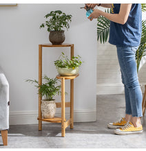 Load image into Gallery viewer, Beauty Panda Teak Wood Indoor/Outdoor Plant Stand for Home Garden Balcony Living Room Decor (TR1)
